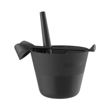 Harvia Black Click Pail and Ladle Set