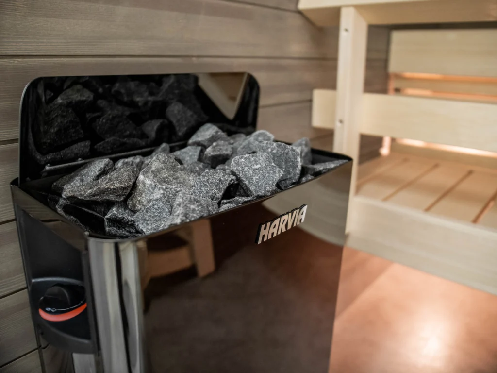 HarviaTheWall sw80 BlackSteel_rock compartment without the grill