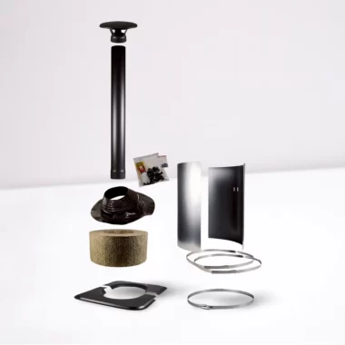 Harvia Black Steel Chimney Assembly Kit